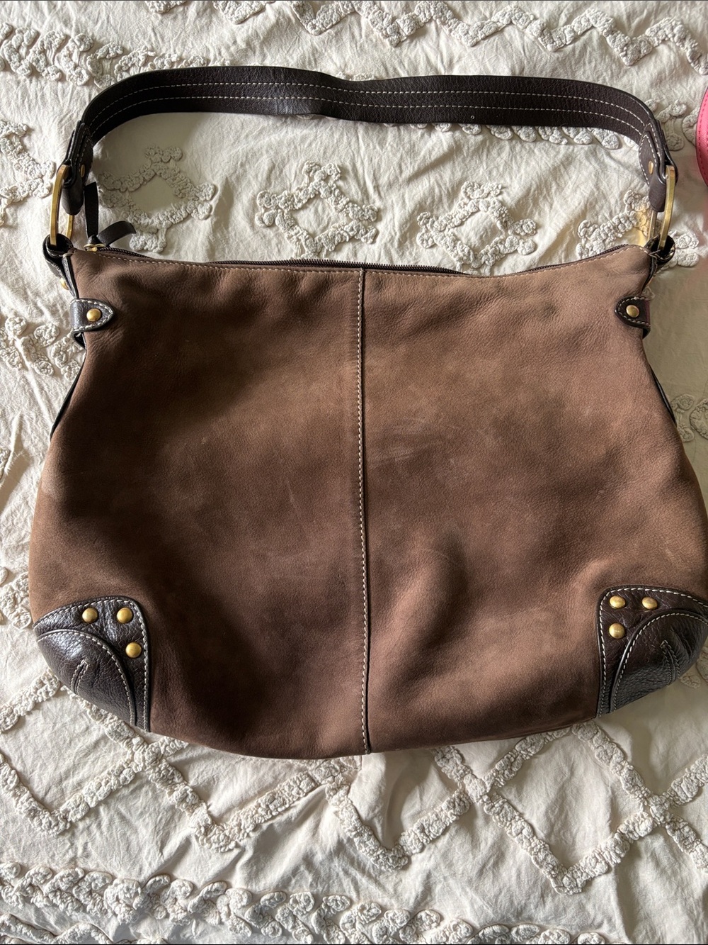 The Sak Brown Suede Hobo with Dark Chocolate Trim - Picture 13 of 13